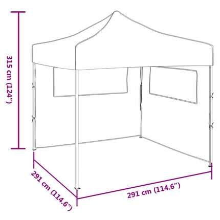 Party Tent Antracit 291 x 291 x 315 cm Oxford stof
