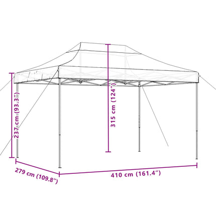 Party Tent Terrakotta 279 x 410 x 315 cm Oxford stof