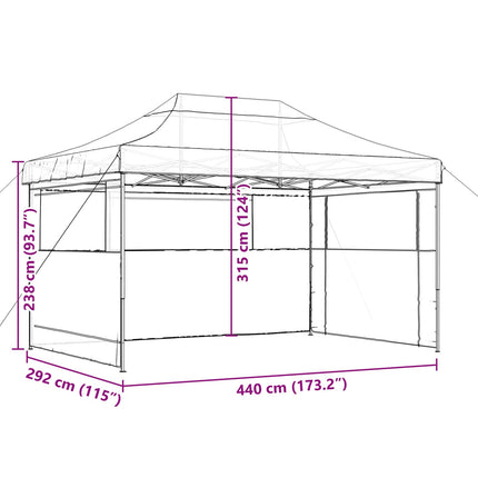 Party Tent Brun 292 x 440 x 315 cm Oxford stof