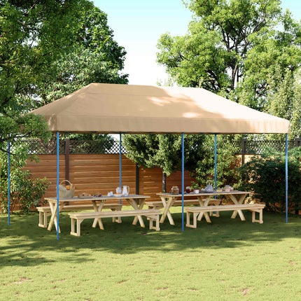 Party Tent Beige 292 x 580 x 315 cm Oxford stof