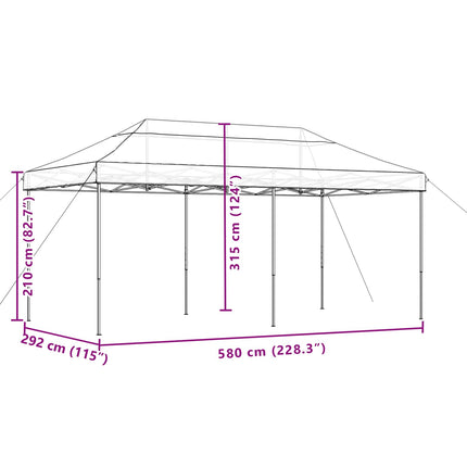 Party Tent Brun 292 x 580 x 315 cm Oxford stof
