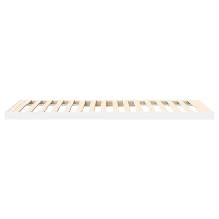 Gulv seng ramme Hvid 75 x 190 cm Konstrueret træ