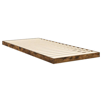 Gulv seng ramme Røget eg 90 x 190 cm Konstrueret træ