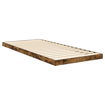 Gulv seng ramme Røget eg 90 x 190 cm Konstrueret træ