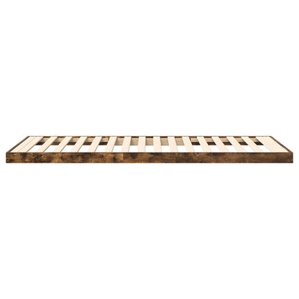 Gulv seng ramme Røget eg 90 x 190 cm Konstrueret træ