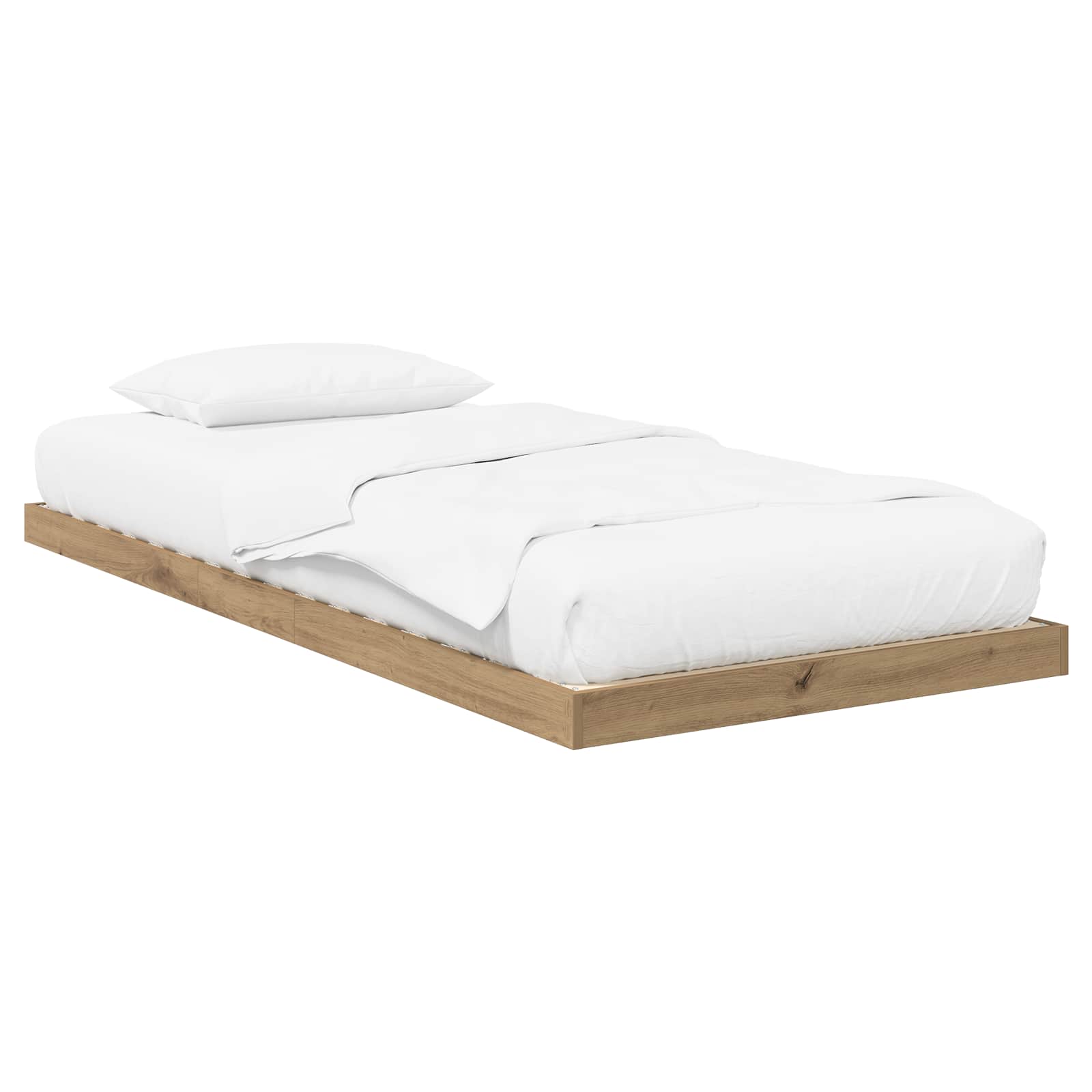 Gulv seng ramme Artisan Egetræ 90 x 190 cm Konstrueret træ