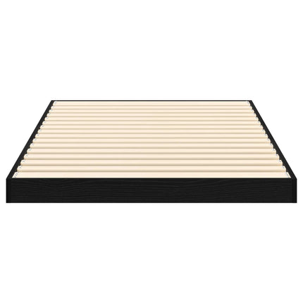 Gulv seng ramme Sort eg 80 x 200 cm Konstrueret træ