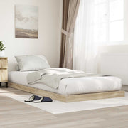 Gulv seng ramme Sonoma eg 90 x 200 cm Konstrueret træ