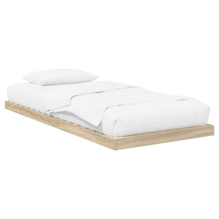 Gulv seng ramme Sonoma eg 90 x 200 cm Konstrueret træ