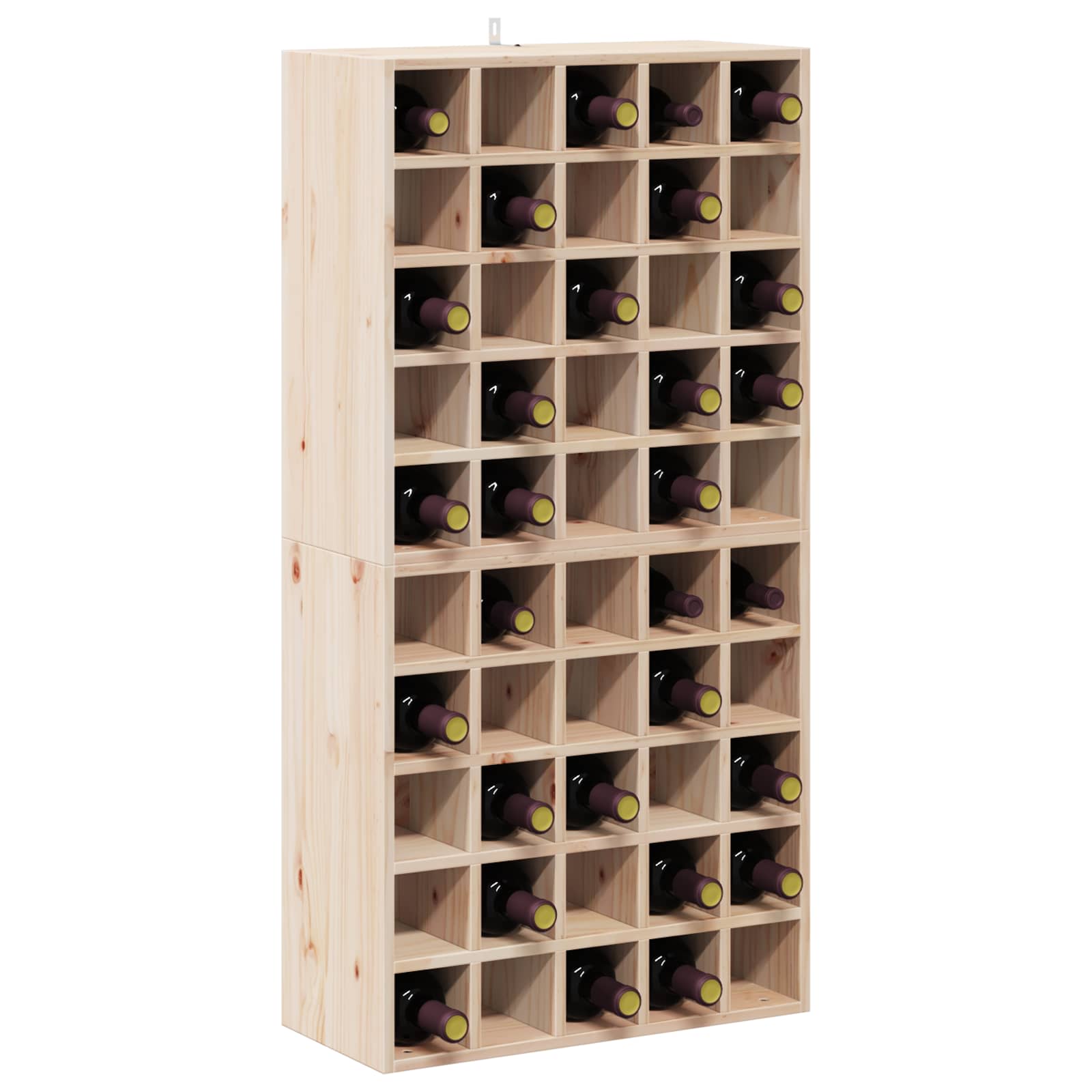 Vinfad 2 pcs Naturfarvet 56 x 25 x 56 cm Massiv fyrretræ