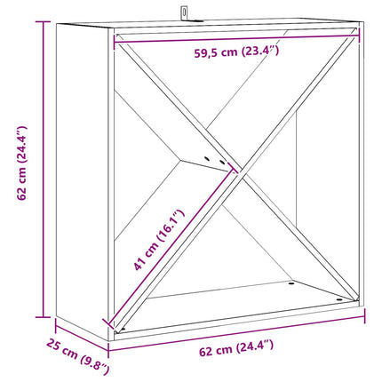 Vinfad 2 pcs Hvid 62 x 25 x 62 cm Massiv fyrretræ
