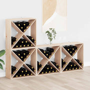 Vinfad 4 pcs Naturfarvet 62 x 25 x 62 cm Massiv fyrretræ