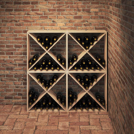 Vinfad 4 pcs Naturfarvet 62 x 25 x 62 cm Massiv fyrretræ