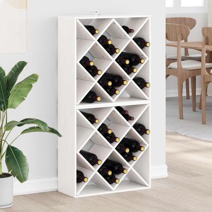 Vinfad 2 pcs Hvid 62 x 25 x 62 cm Massiv fyrretræ