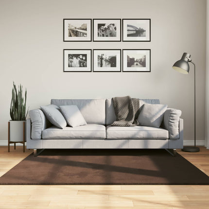 Medium luv blød og vaskbar tæppe HUARTE Brun 160 x 160 cm