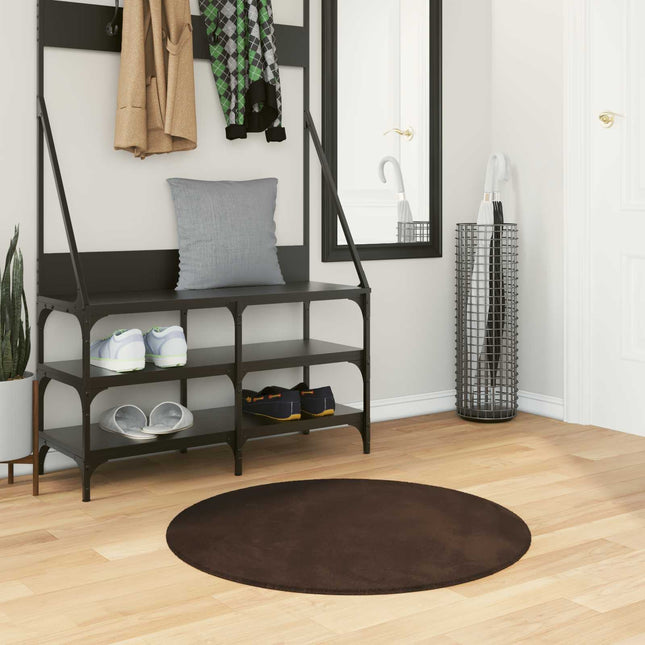 Medium luv blød og vaskbar tæppe HUARTE Brun Ø 80 CM Polyester
