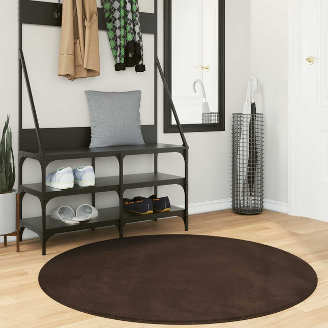 Medium luv blød og vaskbar tæppe HUARTE Brun Ø 120 CM Polyester
