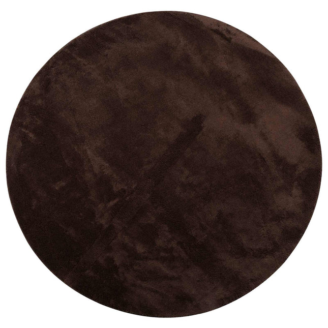 Medium luv blød og vaskbar tæppe HUARTE Brun Ø 120 CM Polyester