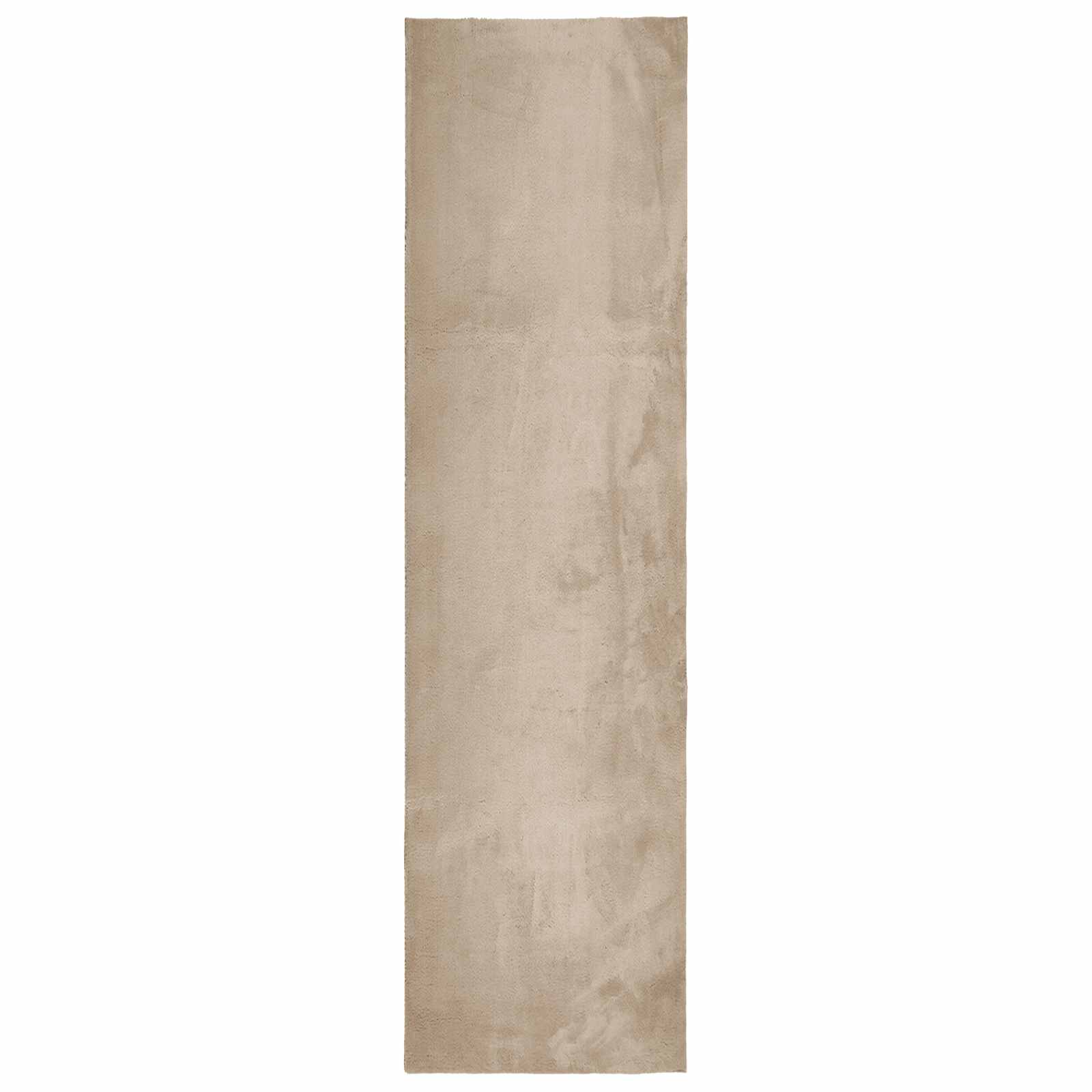 Medium luv blød og vaskbar tæppe HUARTE Sandfarvet 80 x 500 cm