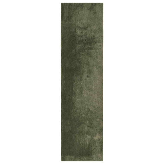 Medium luv blød og vaskbar tæppe HUARTE Skovgrøn 400 x 80 cm