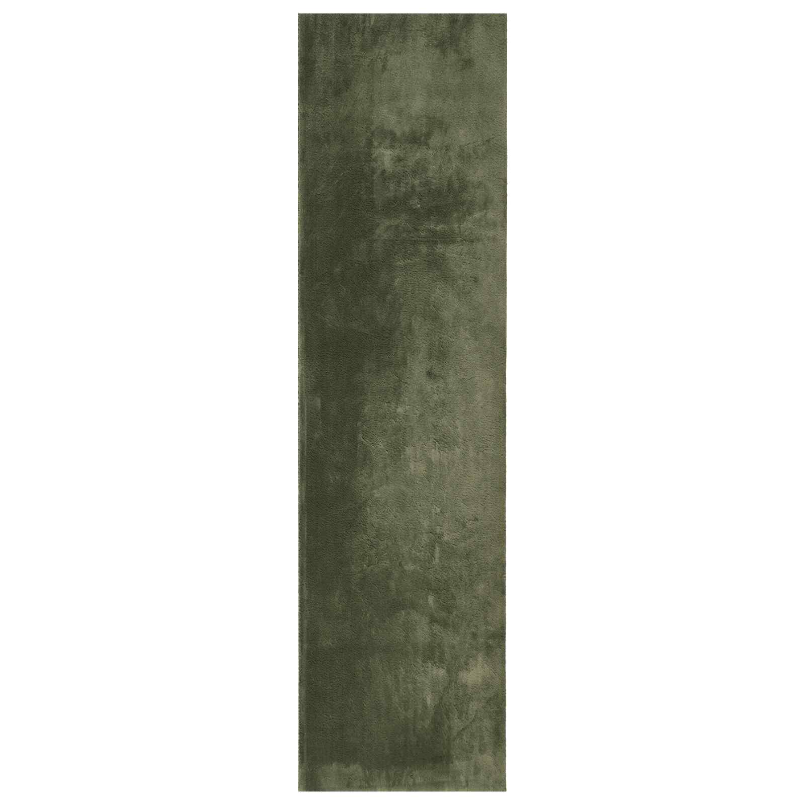 Medium luv blød og vaskbar tæppe HUARTE Skovgrøn 400 x 80 cm