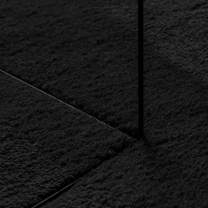 Medium luv blød og vaskbar tæppe HUARTE Sort 500 x 80 cm