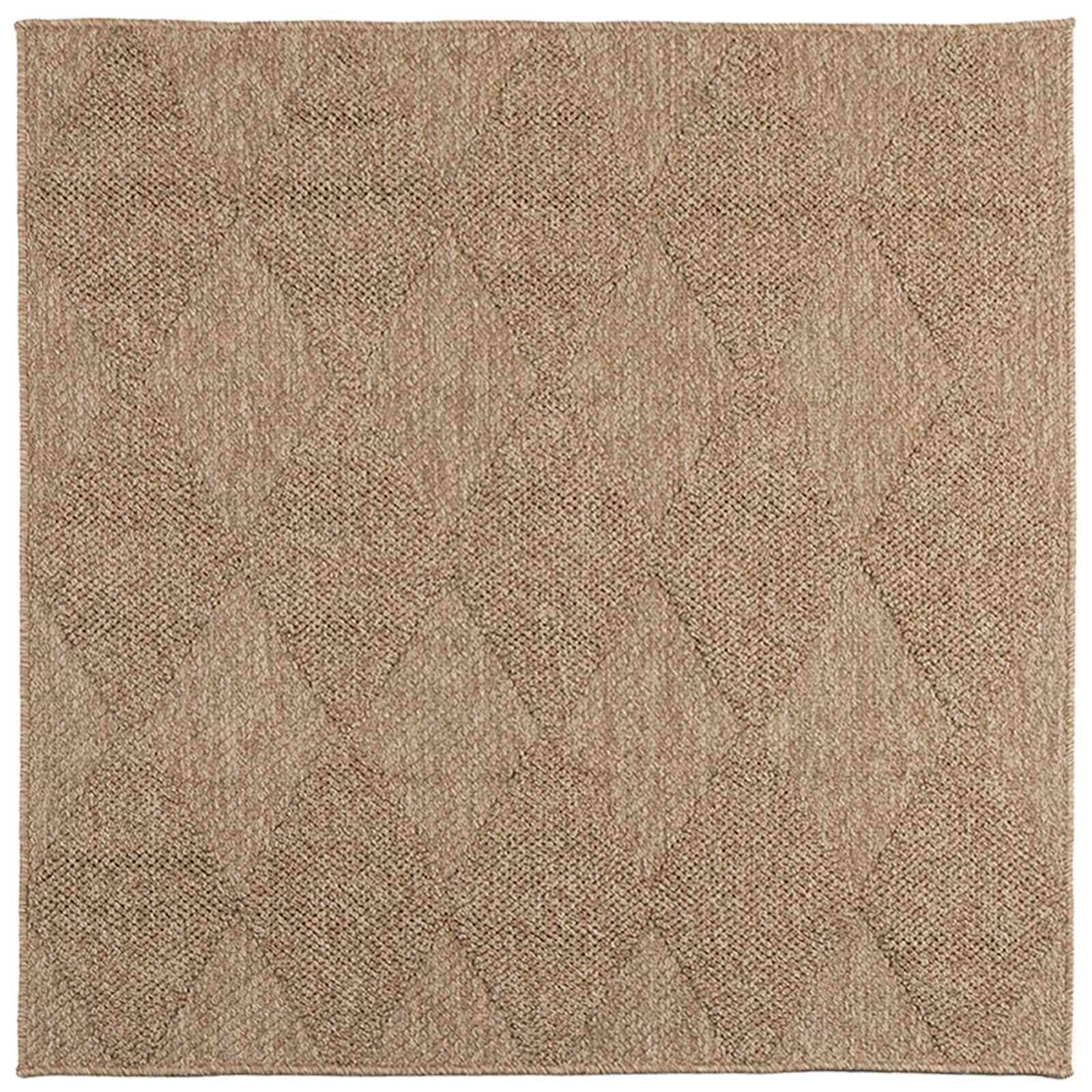 Områdetæpper Firkantet AGIRA Naturfarvet 200 x 200 cm Polyester