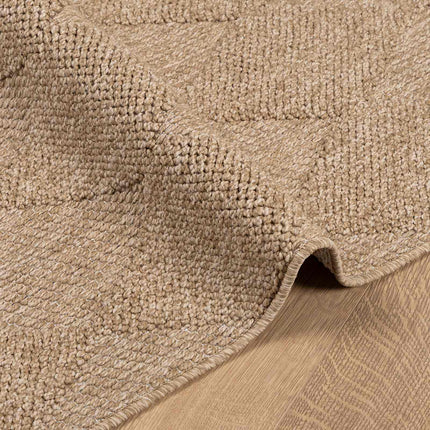 Områdetæpper Firkantet AGIRA Naturfarvet 240 x 240 cm Polyester