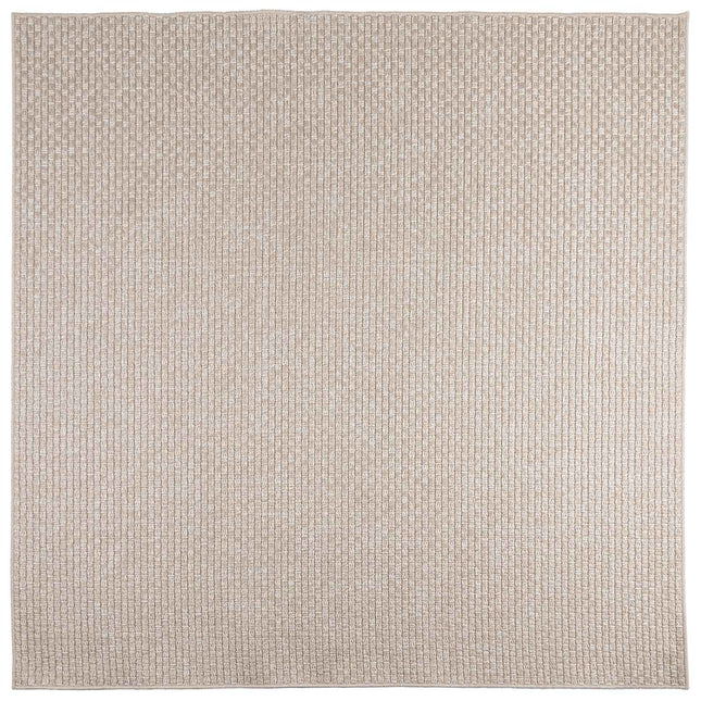 Områdetæpper Firkantet FARO Creme 200 x 200 cm Polyester