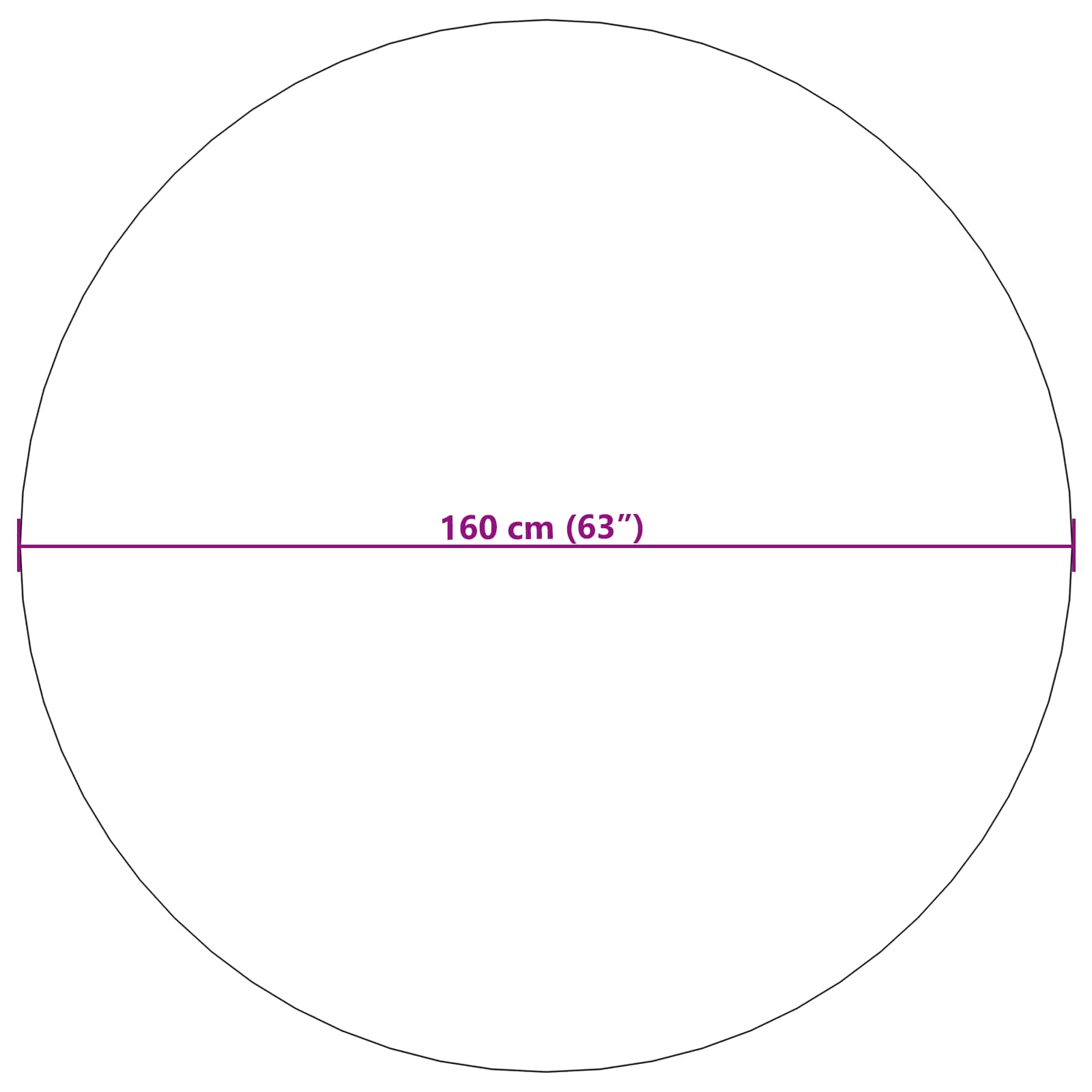 Områdetæpper Rund FARO Creme Ø 160 CM Polyester