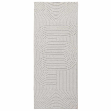 Områdetæpper Rektangulær PALMERAS Creme 150 x 80 cm Polyester