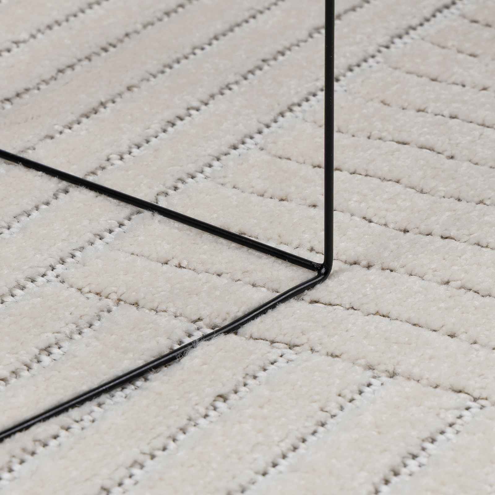 Områdetæpper Rektangulær PALMERAS Creme 280 x 200 cm Polyester