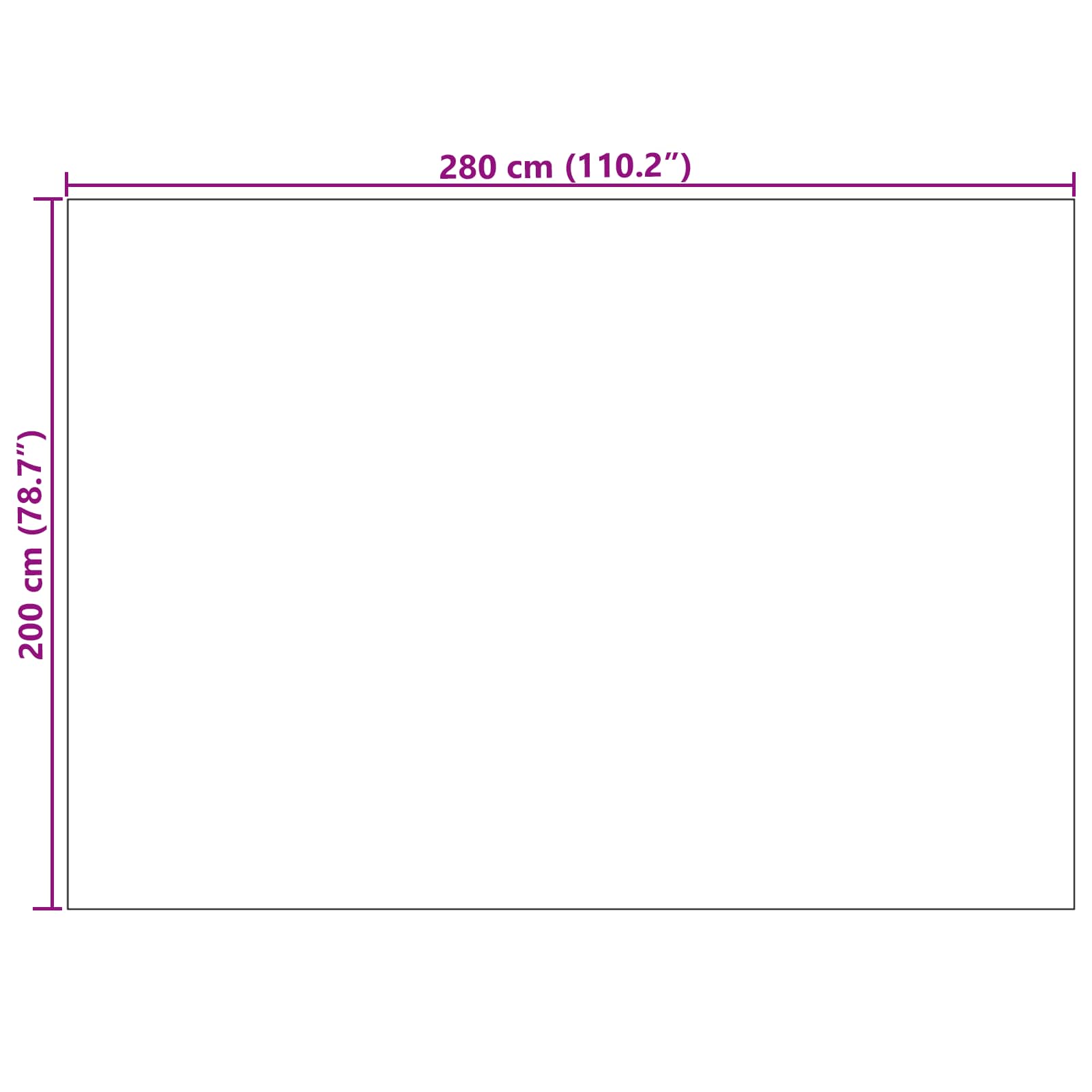 Områdetæpper Rektangulær PALMERAS Creme 280 x 200 cm Polyester