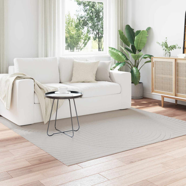 Indendørs og udendørs tæppe PALMERAS Creme 200 x 200 cm