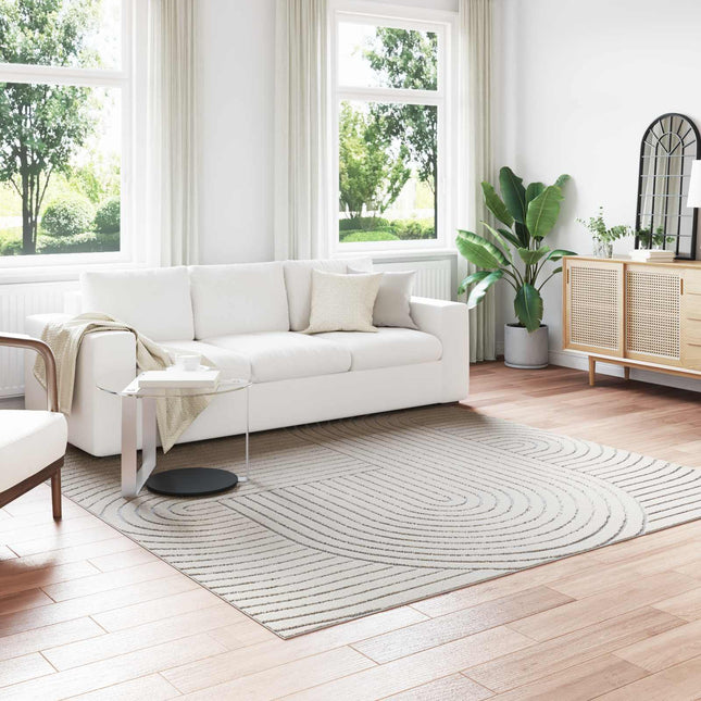 Indendørs og udendørs tæppe PALMERAS Creme 240 x 240 cm
