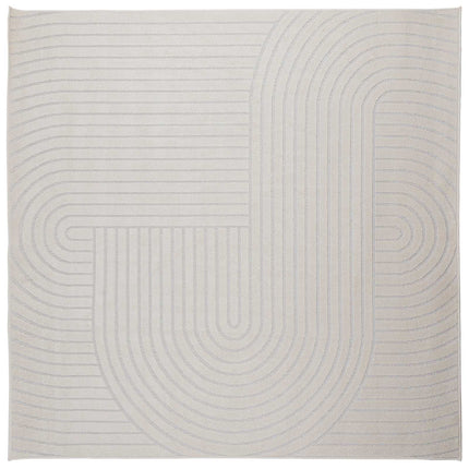 Områdetæpper Firkantet PALMERAS Creme 240 x 240 cm Polyester