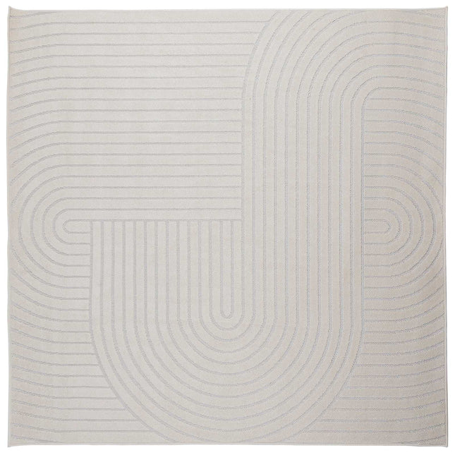 Indendørs og udendørs tæppe PALMERAS Creme 240 x 240 cm