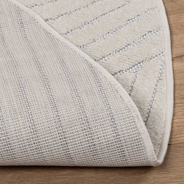 Områdetæpper Rund PALMERAS Creme Ø 160 CM Polyester