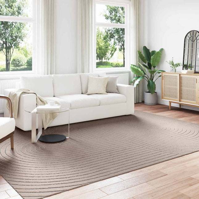 Indendørs og udendørs tæppe PALMERAS Beige 280 x 200 cm