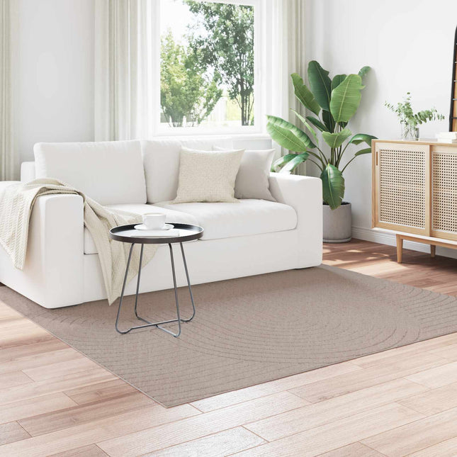 Indendørs og udendørs tæppe PALMERAS Beige 200 x 200 cm