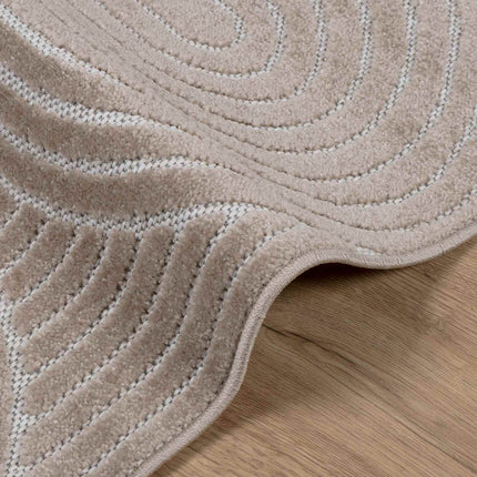 Områdetæpper Firkantet PALMERAS Beige 240 x 240 cm Polyester