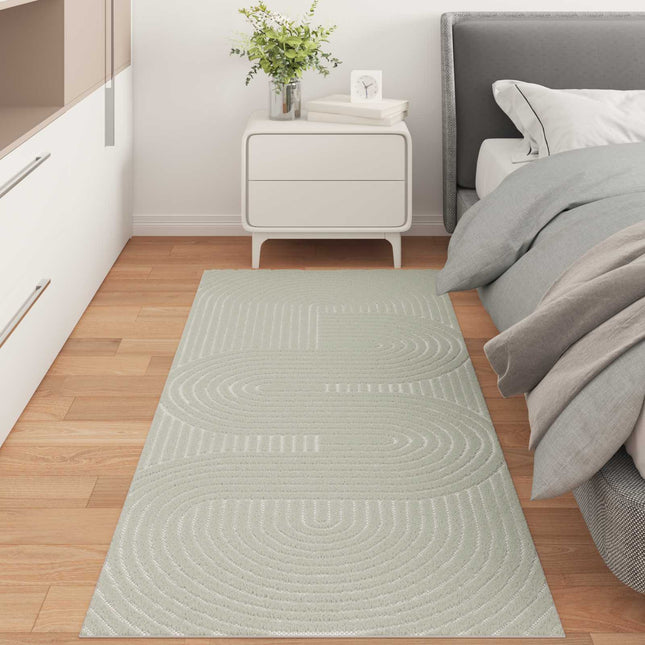 Indendørs og udendørs tæppe PALMERAS Grøn 80 x 200 cm Polyester