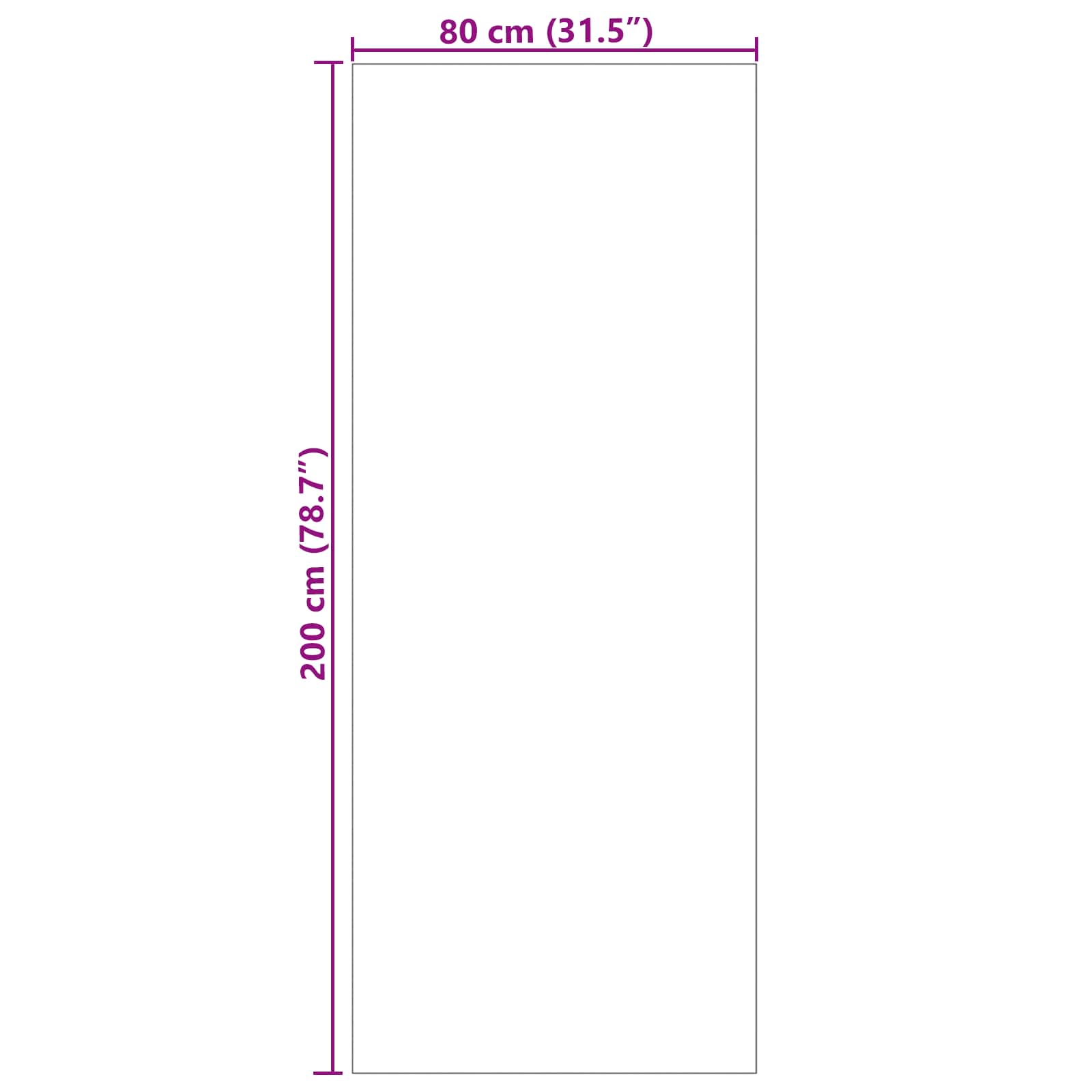 Områdetæpper Rektangulær PALMERAS Grøn 80 x 200 cm Polyester