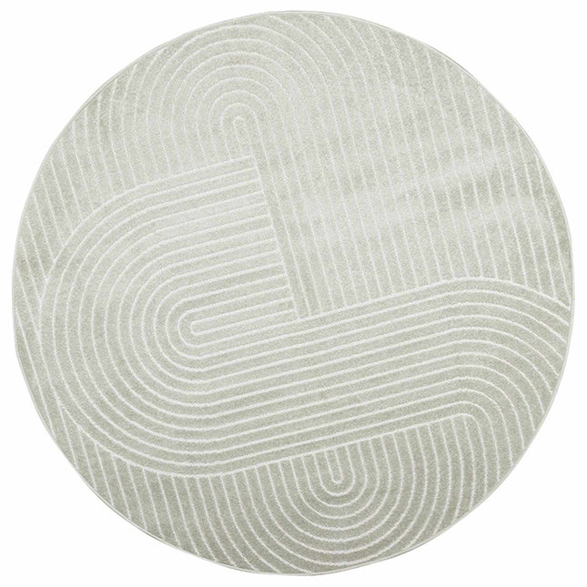 Indendørs og udendørs tæppe PALMERAS Grøn Ø 200 CM Polyester