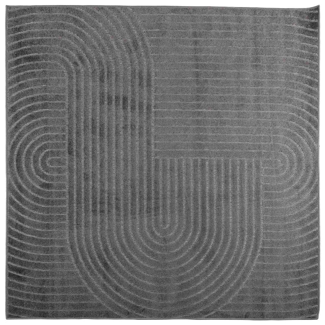 Indendørs og udendørs tæppe PALMERAS Antracit 120 x 120 cm