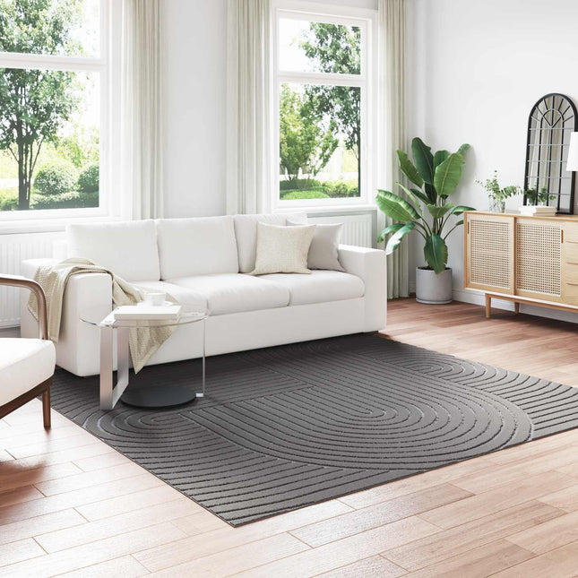 Indendørs og udendørs tæppe PALMERAS Antracit 240 x 240 cm