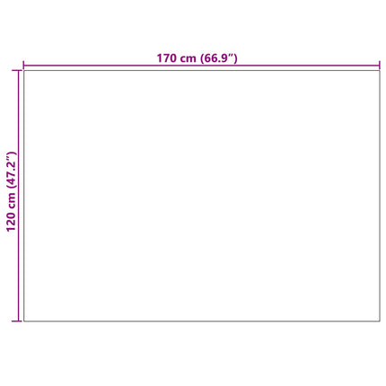 Områdetæpper Rektangulær PALMERAS Creme 170 x 120 cm Polyester