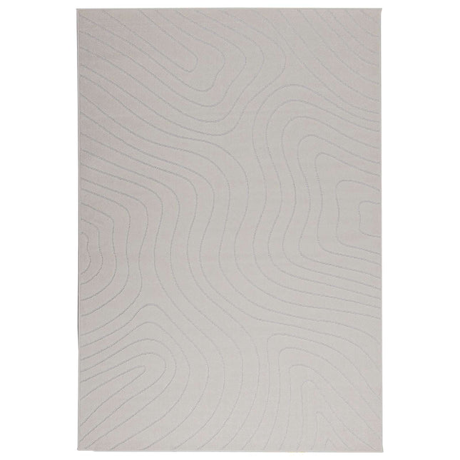 Indendørs og udendørs tæppe PALMERAS Creme 200 x 140 cm