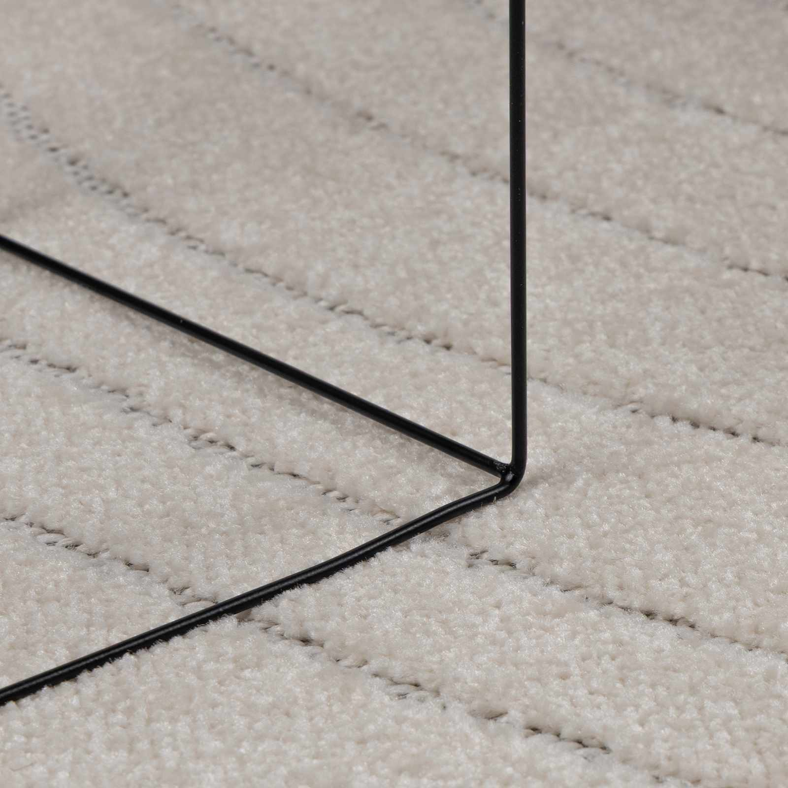 Områdetæpper Firkantet PALMERAS Creme 200 x 200 cm Polyester