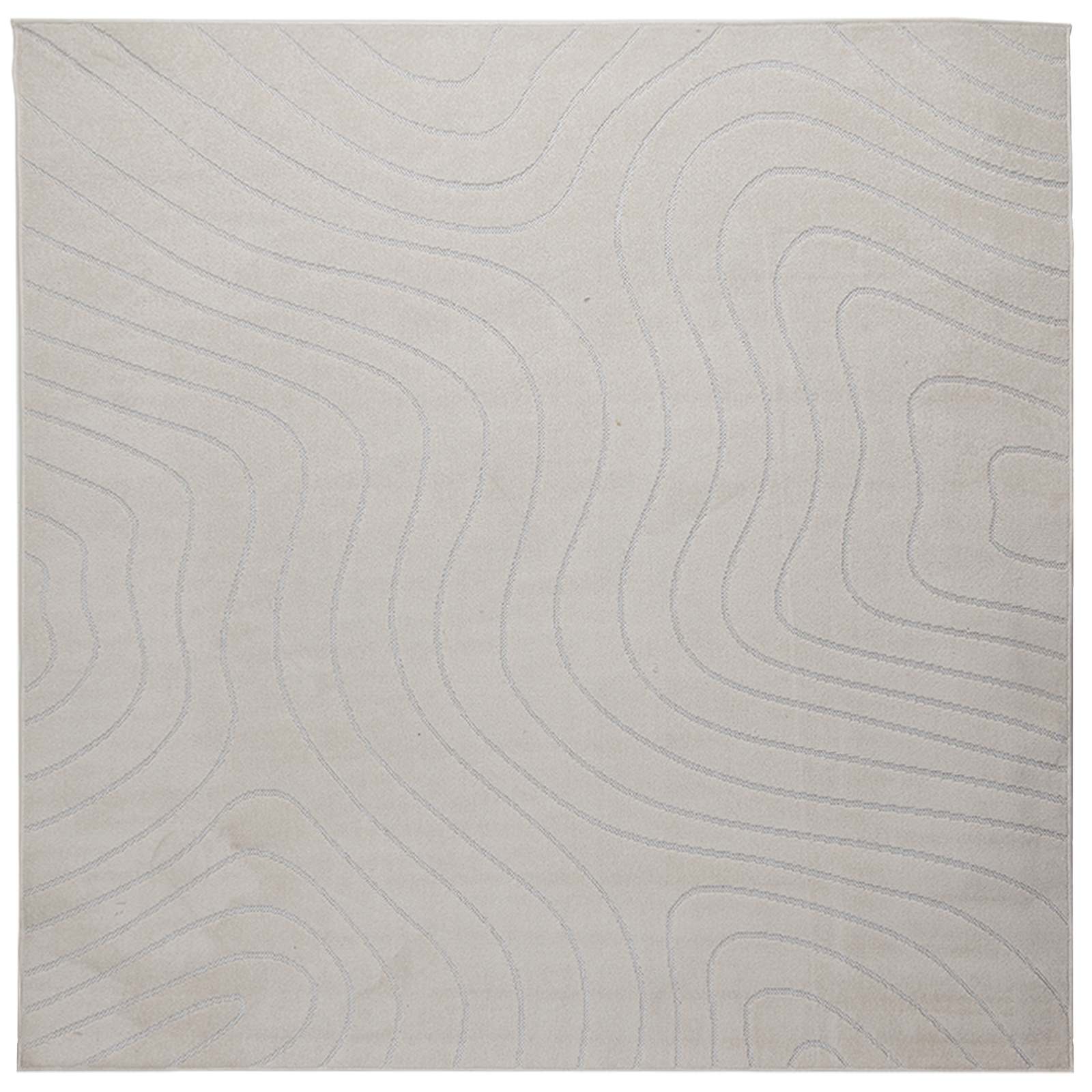 Områdetæpper Firkantet PALMERAS Creme 200 x 200 cm Polyester